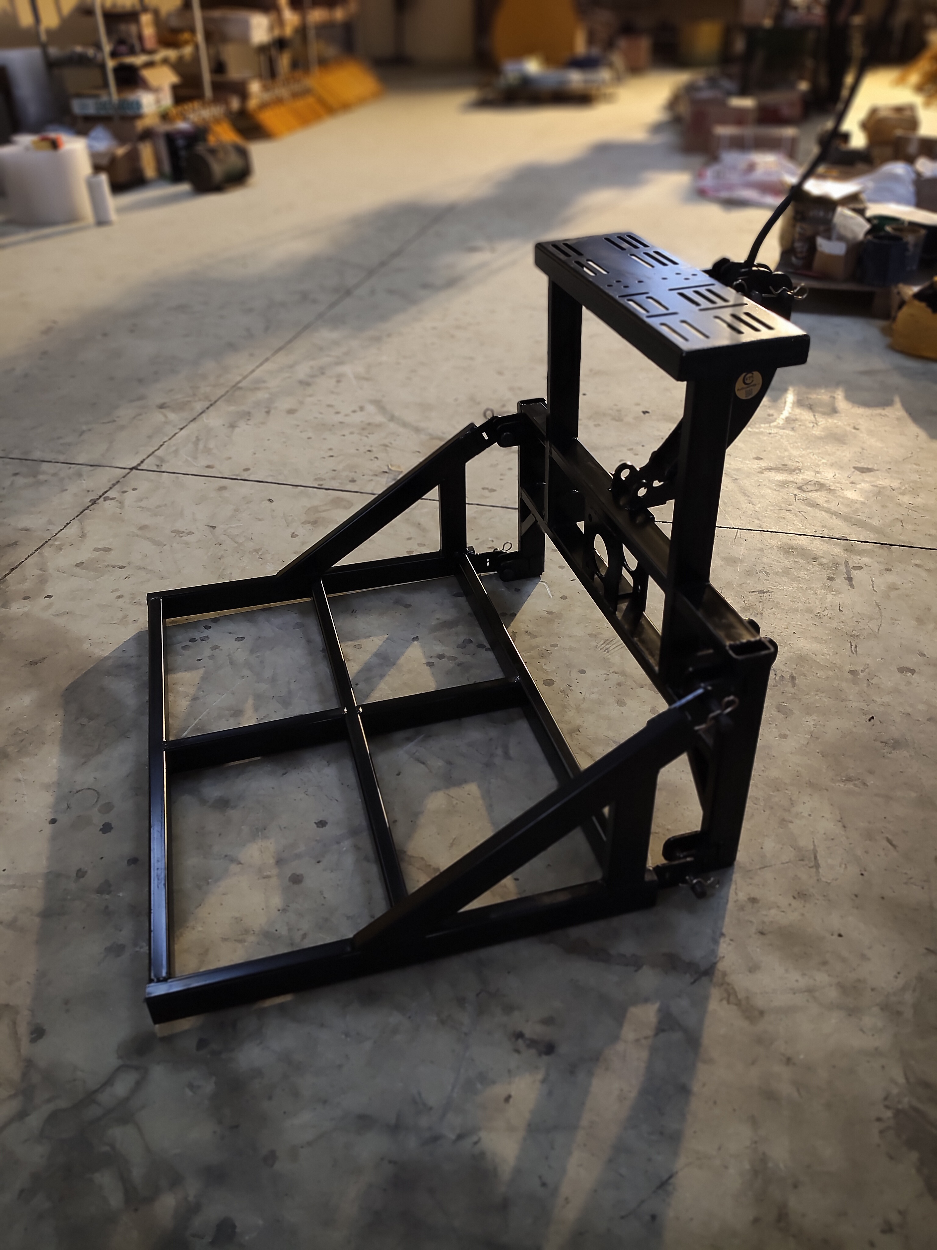 Sàn đứng phụ móc lật chở lúa - Không trục puly